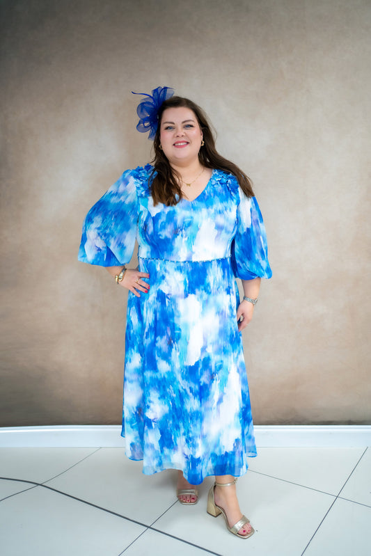 Lizabella Drape Neck MOB Dress