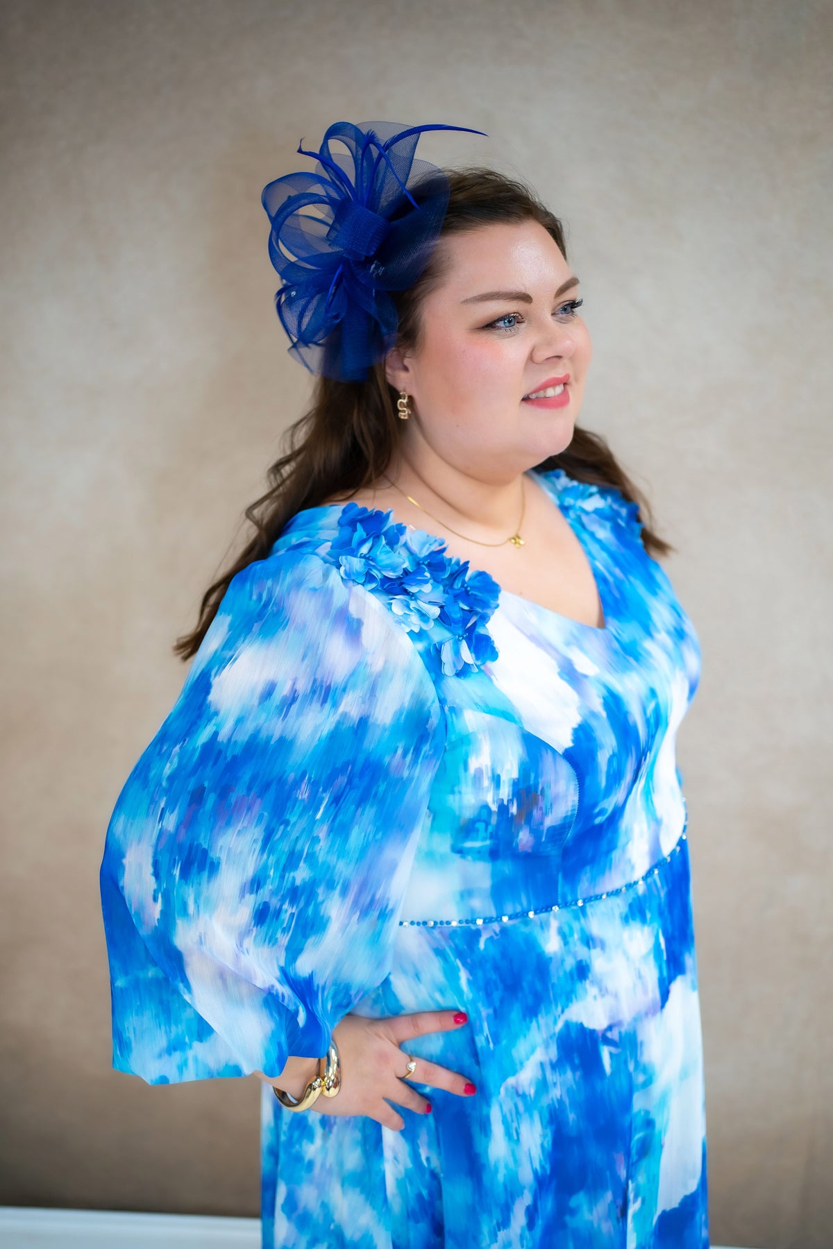 Lizabella Drape Neck MOB Dress
