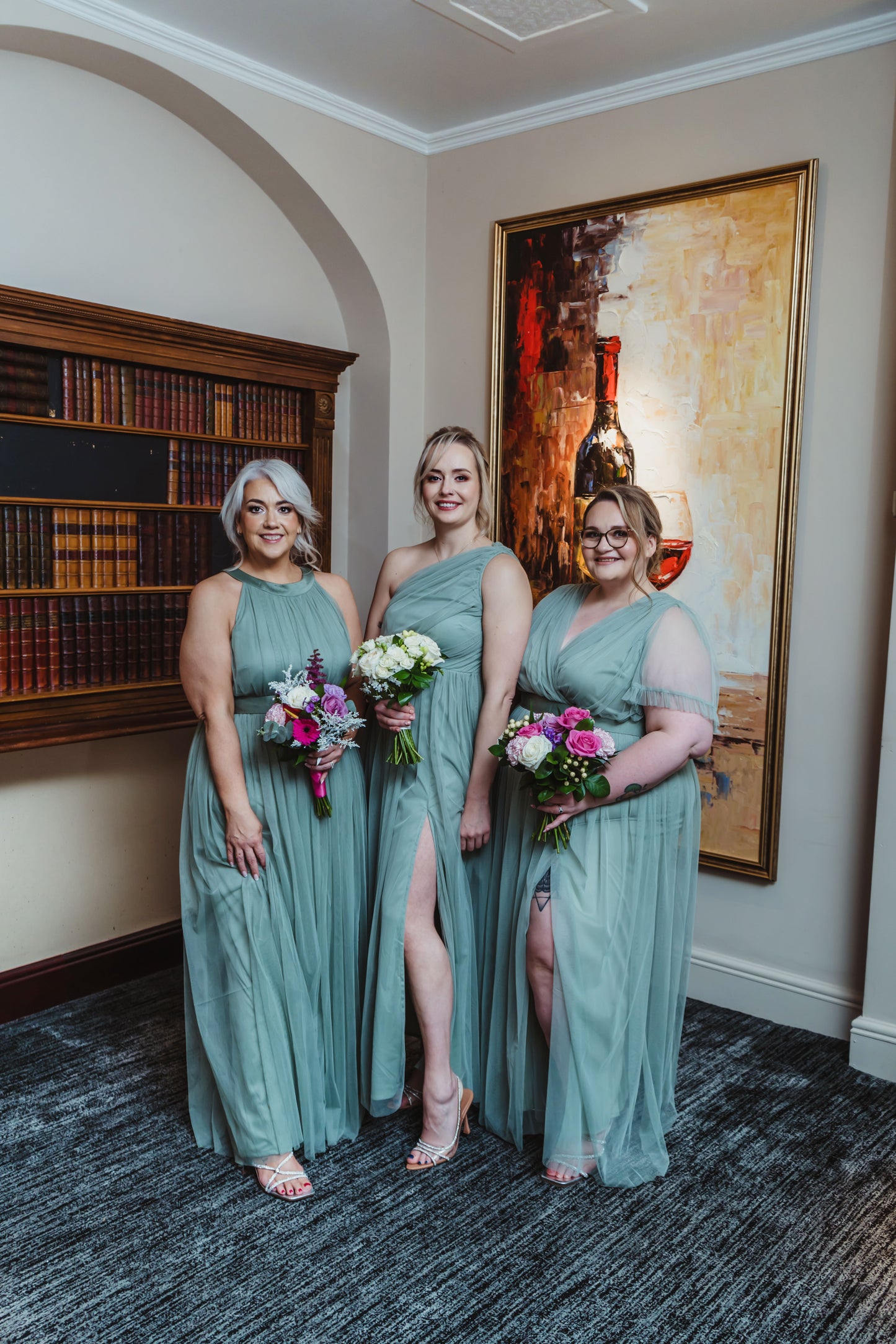 Anaya Frosty Green Faux Wrap Maxi Dress