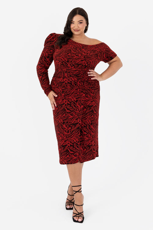 Lovedrobe Black and Red Bodycon Dress