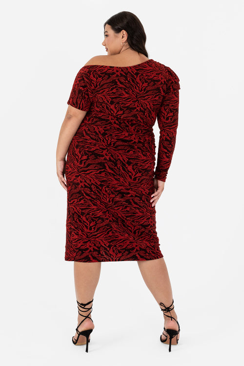 Lovedrobe Black and Red Bodycon Dress