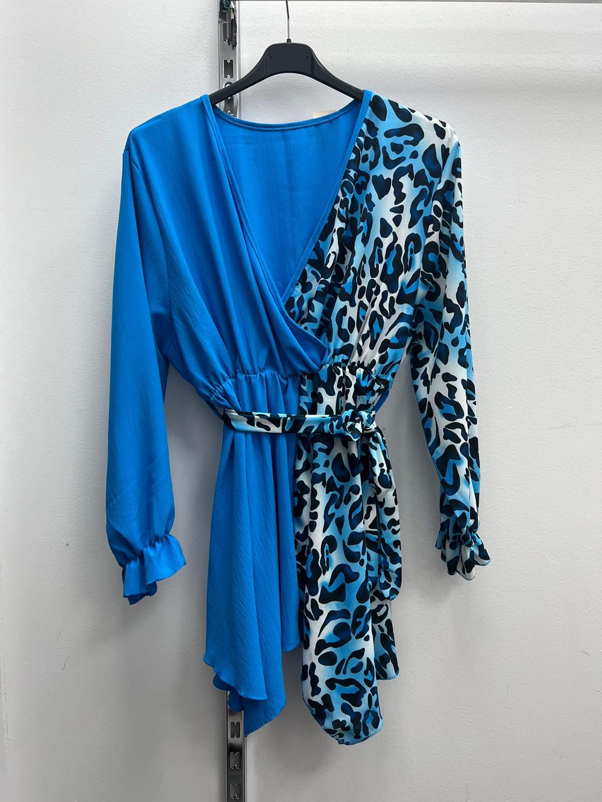 V Neck Printed Wrap Front Top