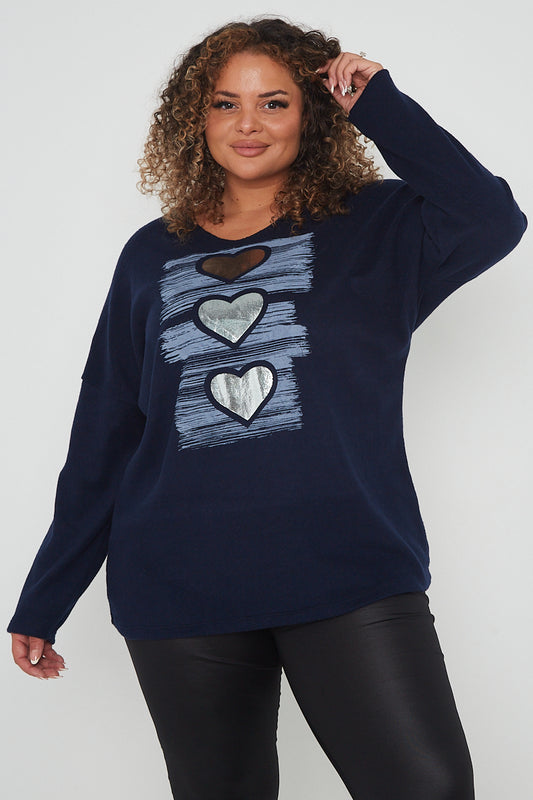 Soft Jumper with Hearts