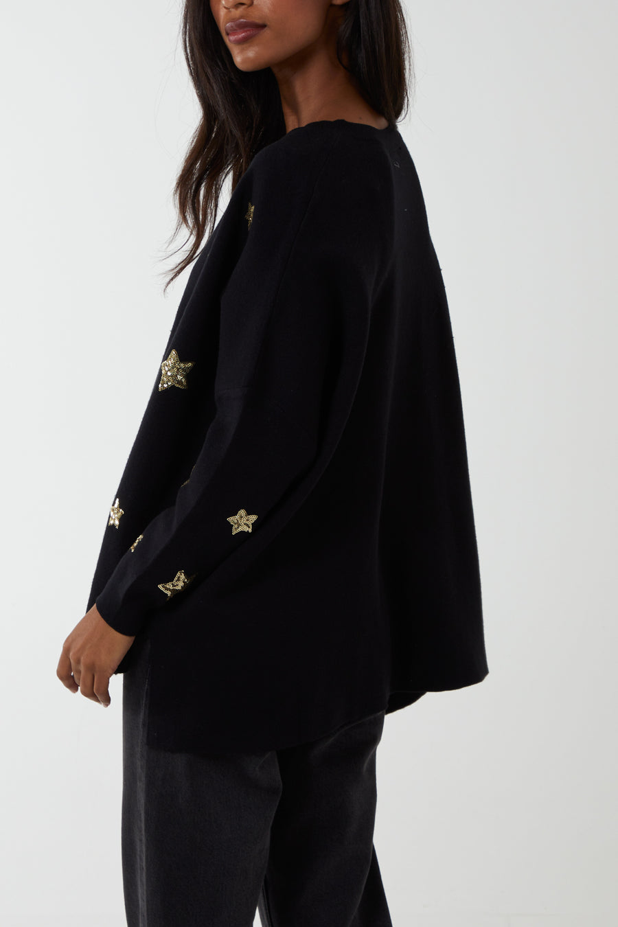 Jumper with Gold Sequins