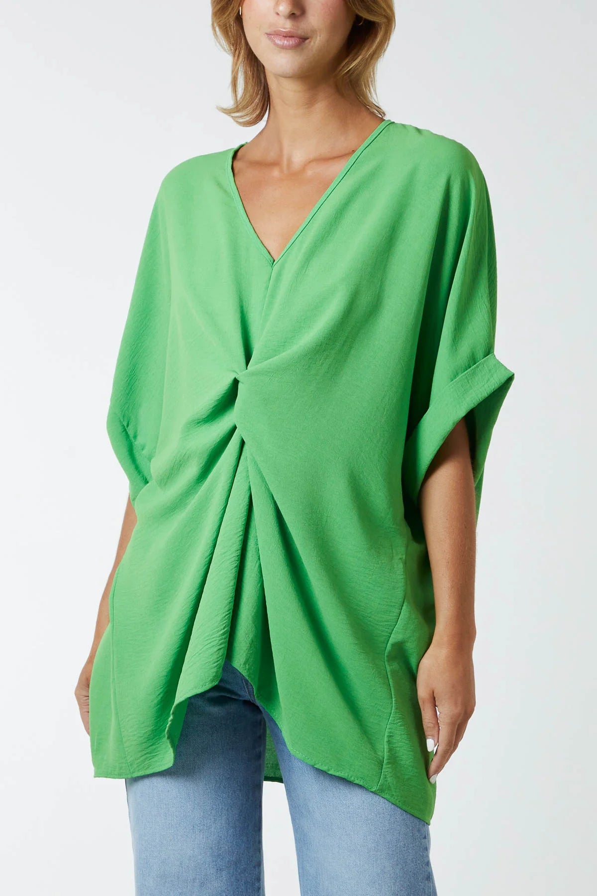 Twist Front Cocoon Blouse