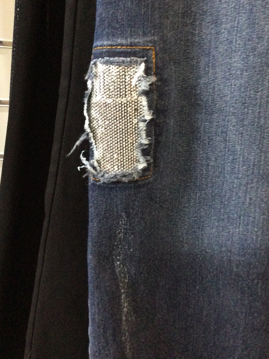 Blue Bootcut Jean with Sparkly Patches