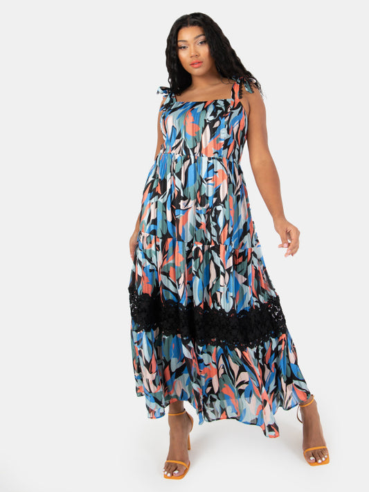 Sleeveless Pattern Lovedrobe Maxi Dress